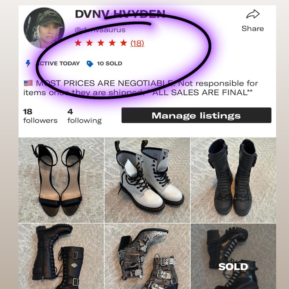 5 ⭐️’s on Depop!